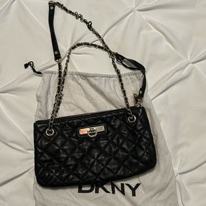 DKNY quilted leather purse